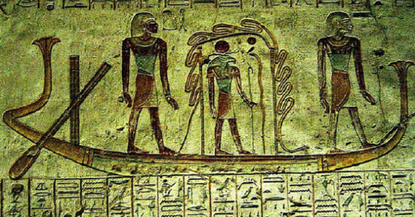 古埃及太阳轮壁画图片