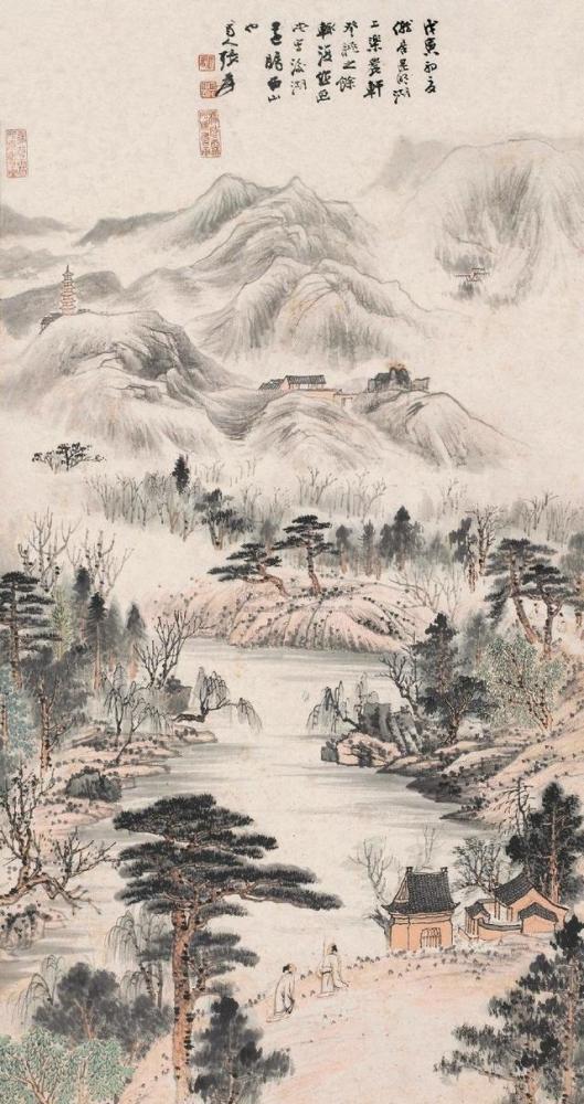 张大千的《江山无尽图》欣赏:和石涛的作品一样,估价15个亿