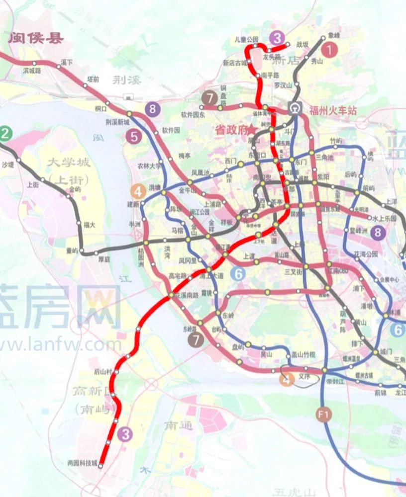 福州地铁七号线线路图图片