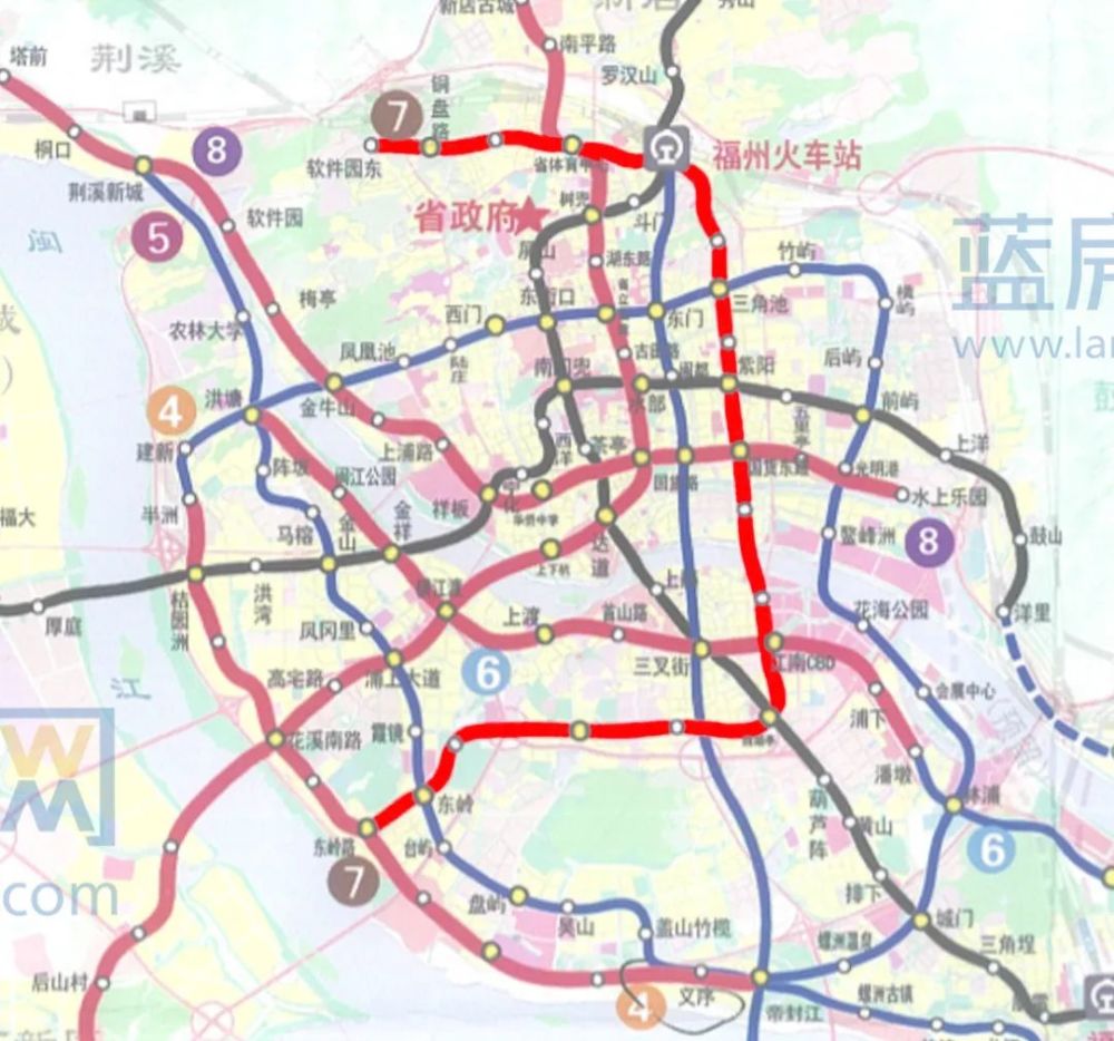 福州地鐵第三輪再次修改路線高清圖曝光四條線路微調加福清軌道s1線