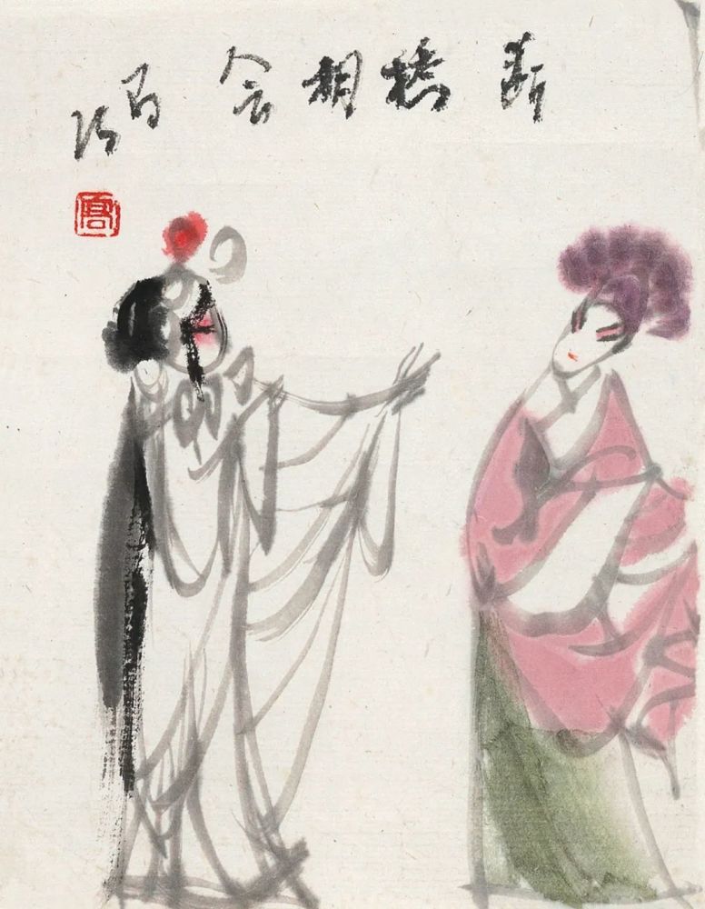 菊地容斎筆‐水墨蓮鷺