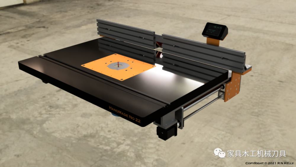 电木铣倒装工作台设计图,先看效果图,要的可下原图