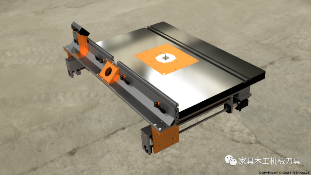 电木铣倒装工作台设计图,先看效果图,要的可下原图