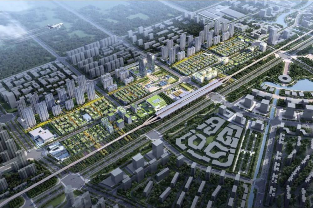 葛店中央商务区效果图承担葛店地区乃至整个鄂州地区的cbd功能一座