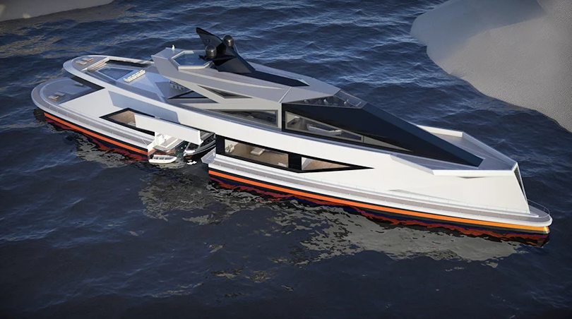 配备私人码头:328英尺超级游艇概念saturnia号