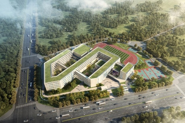 金源路小学是宁波市鄞州区新建的一所小学,这所学校西邻紫城路,南邻