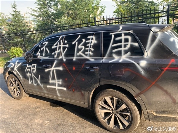 理想ONE车主持续维权：车身喷上了“水银车还我健康”7个大字