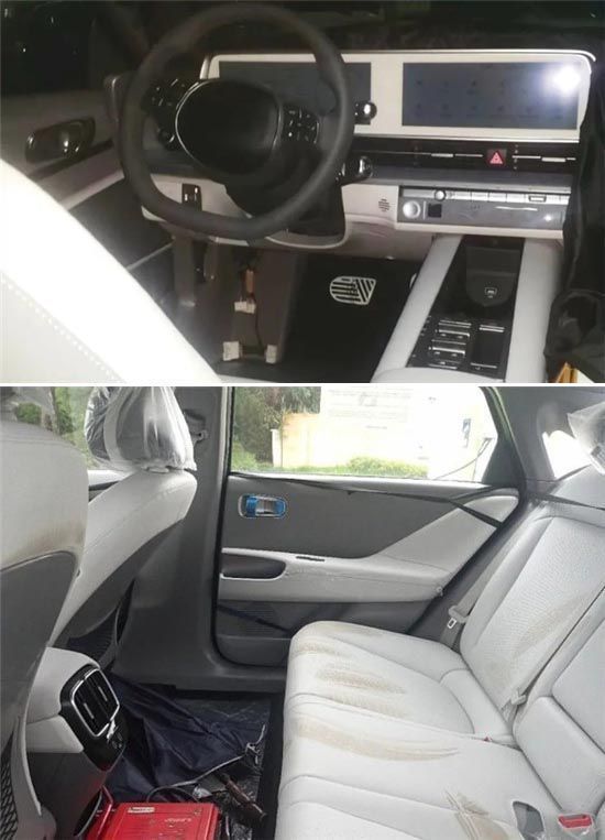 采用双联屏设计 现代IONIQ 6内饰最新谍照曝光