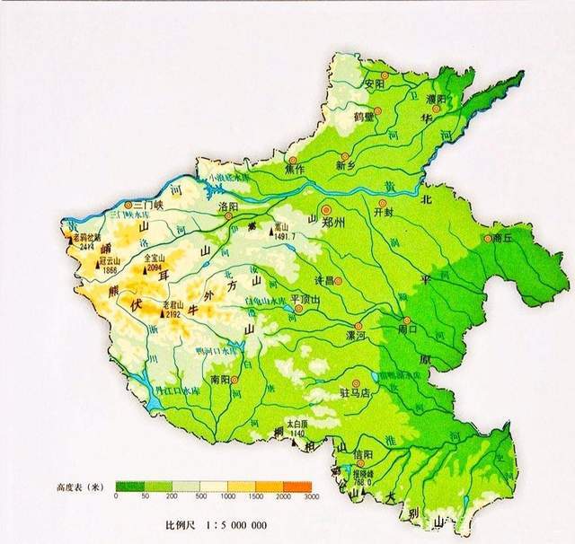 郑州地势图片