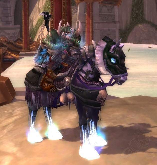 当时推出的新职业死亡骑士有一条入手职业坐骑的任务