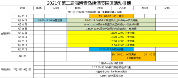 2021第二屆淄博青島啤酒節活動安排來了