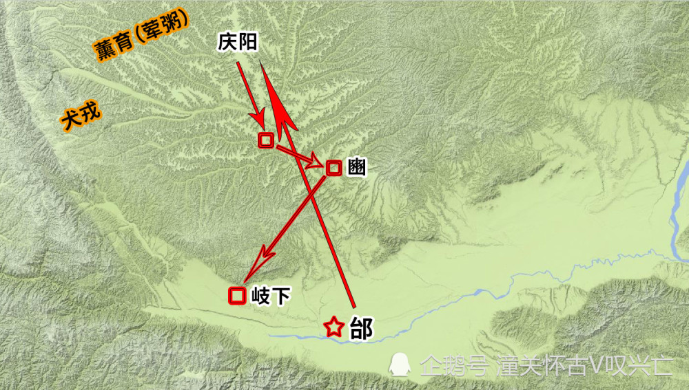 据《后汉书 西羌传》记载"及武乙暴虐,犬戎寇边,周古公逾梁山而避