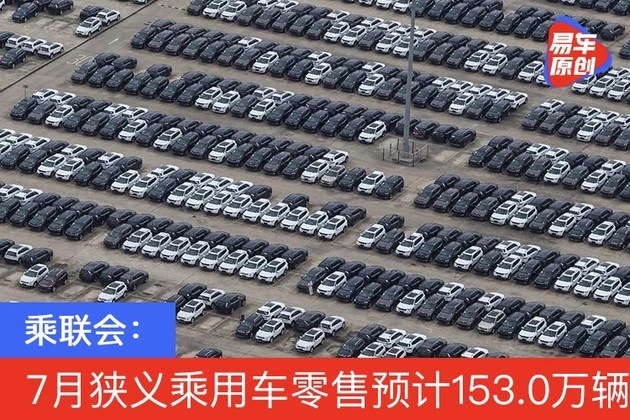 乘联会：7月狭义乘用车零售预计153.0万辆