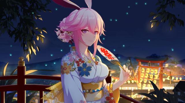 崩坏3八重樱生日浴衣出镜,老婆很美,但衣服是不是买小了?_腾讯新闻