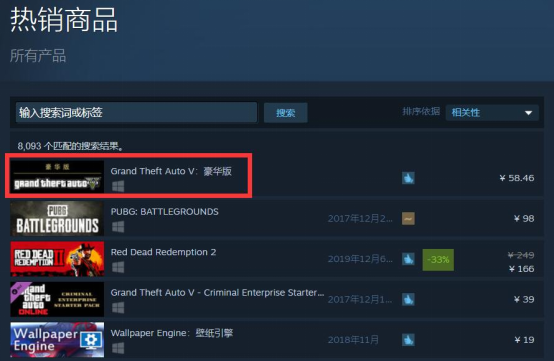 Gta5 史低特惠价来袭 成为steam国区热销冠军 全网搜