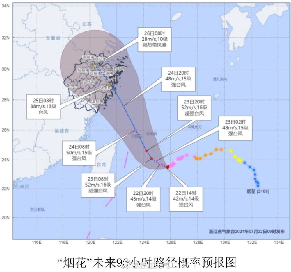 烟花台风路径预测图图片