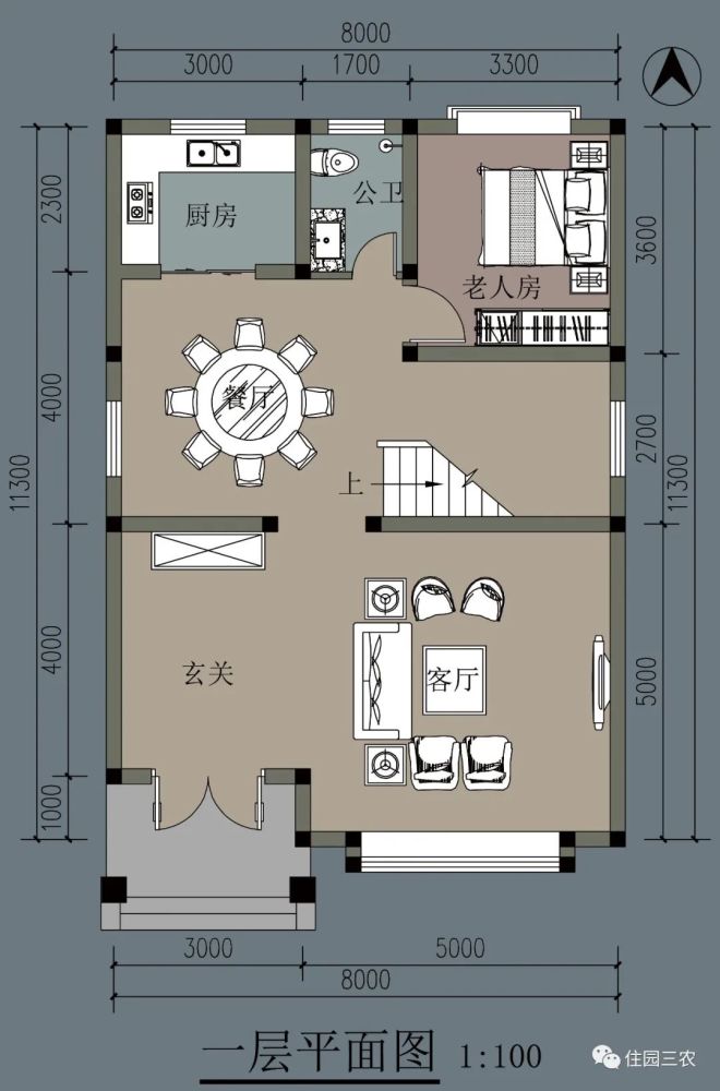 农村自建二层别墅,面宽8米,3室1厅还有书房,小户型生活也不错