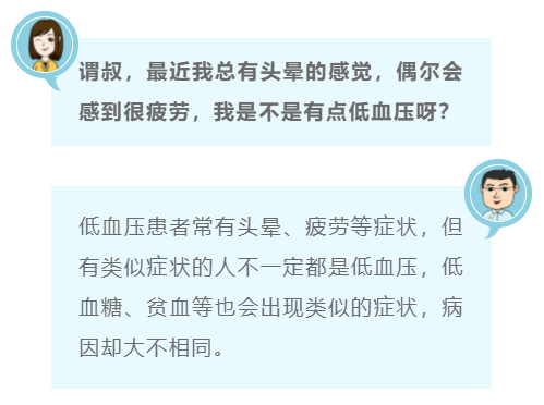 謂叔科普丨只要有頭暈疲勞的症狀就一定是低血壓嗎