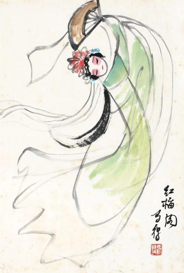 其实戏曲人物画虽然古代就有人创作,但它并不是一个传统的主流绘画