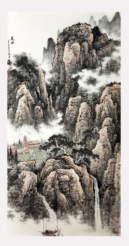 著名山水画家张东作品欣赏_腾讯新闻
