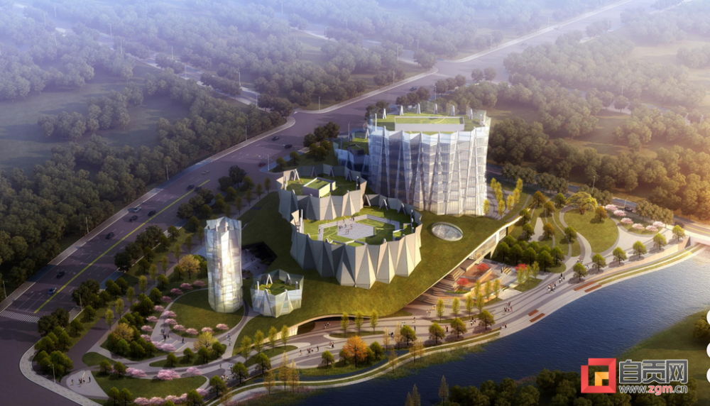 颜值满分自贡市展览中心的几何美感太震撼