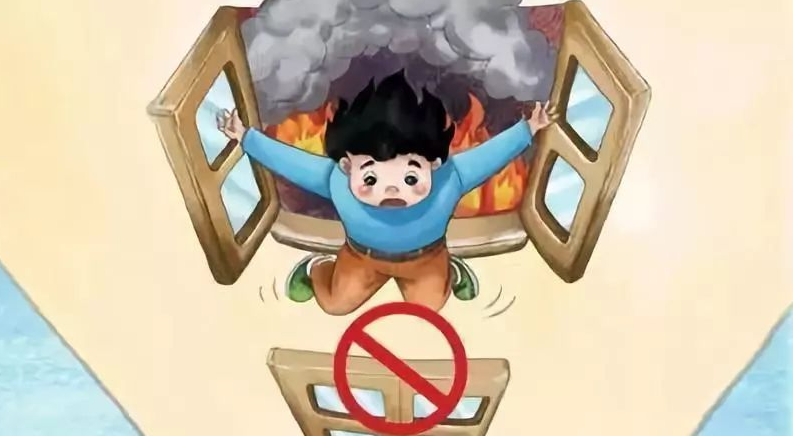 房子失火后,妈妈急忙抱儿子下楼,猛然想起女儿还在睡觉