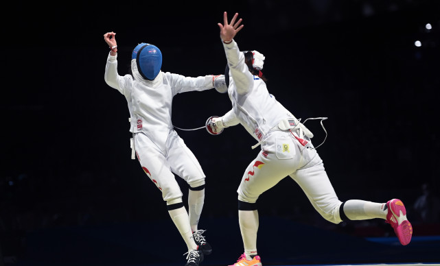 东京奥运会击剑女子个人重剑孙一文胜朱明叶晋级八强2