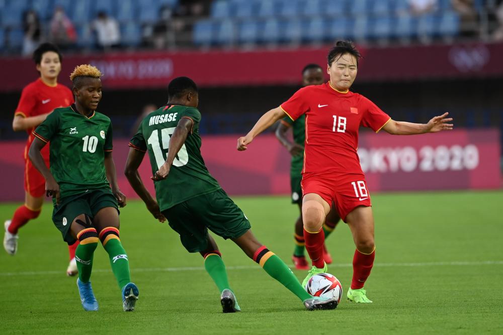 东京奥运会足球女足小组赛中国对阵赞比亚5