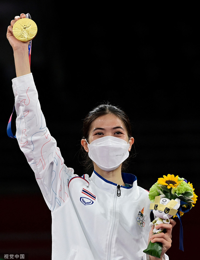 2020东京奥运会跆拳道女子49公斤级泰国选手翁巴达那吉夺冠