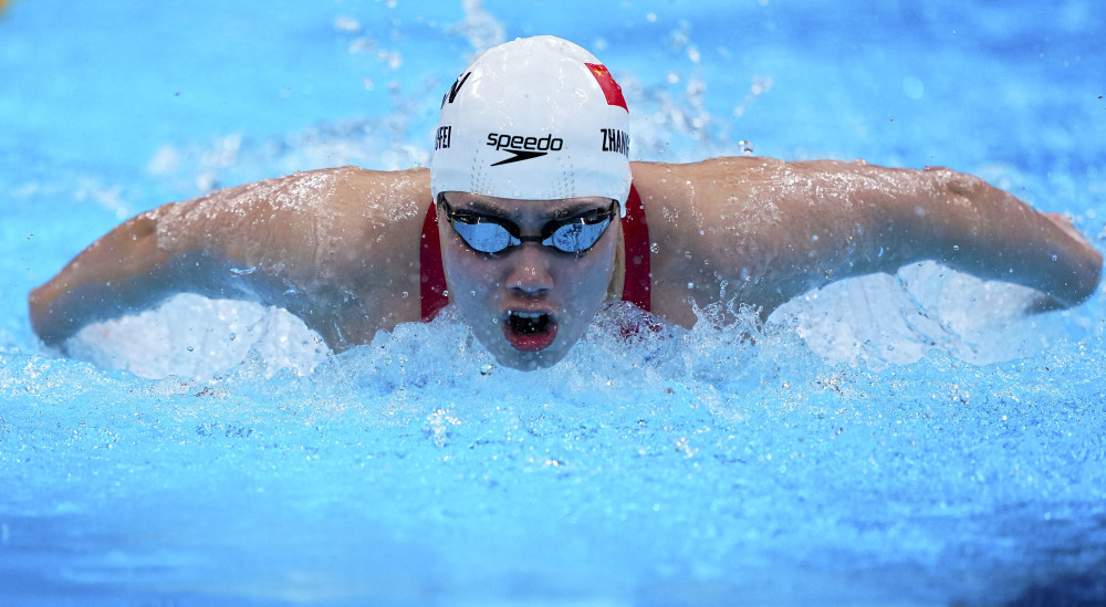 东京奥运会游泳张雨霏晋级女子100米蝶泳半决赛3