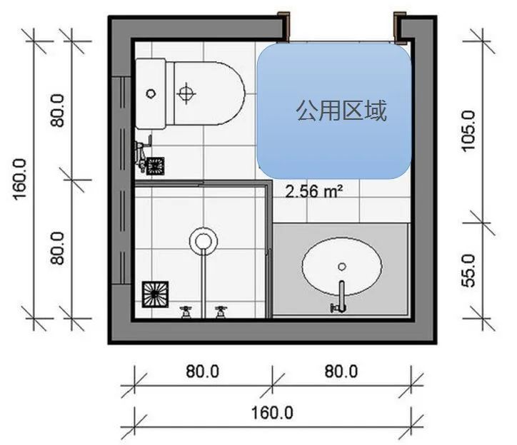 16平方卫生间设计图纸图片