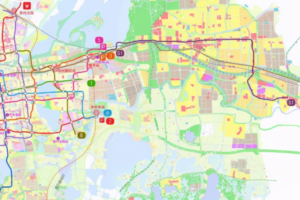 這條線路從蘇州工業園區的唯亭站開始出發,途徑了蘇州工業園區,崑山