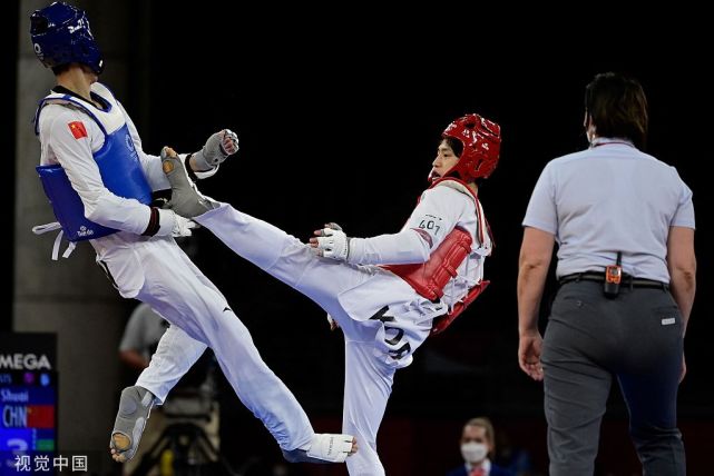 2021年7月25日,日本,2020东京奥运会跆拳道赵帅夺得东京奥运会跆拳道