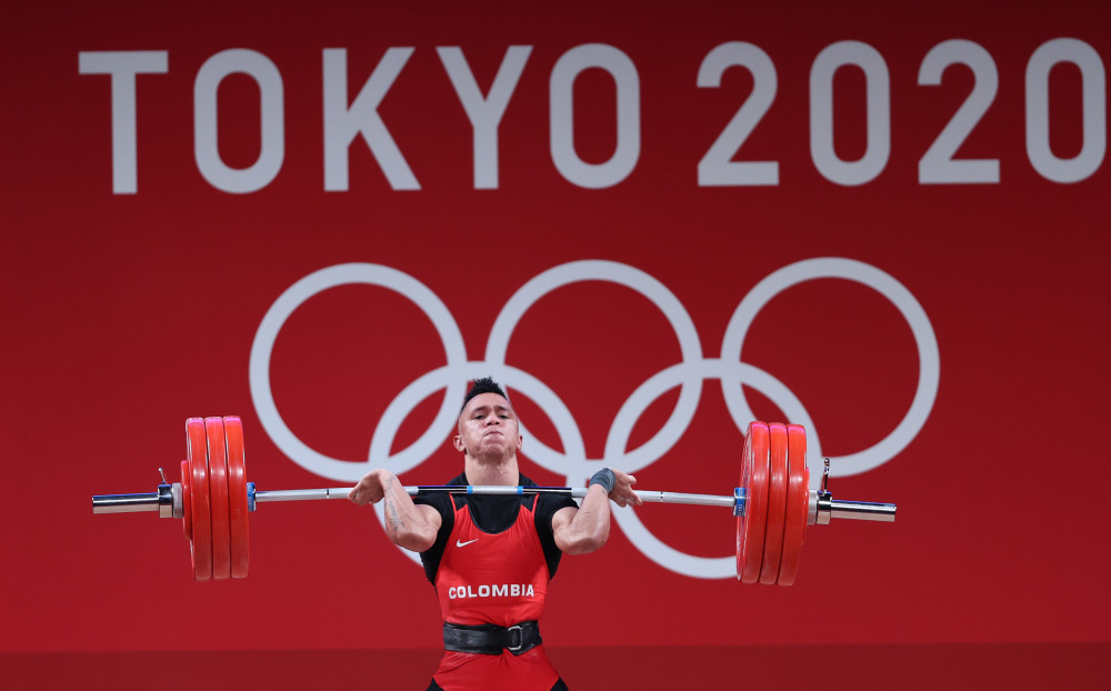 7月25日,哥伦比亚选手莫斯克拉在比赛中新华社记者 杨磊 摄7月25日