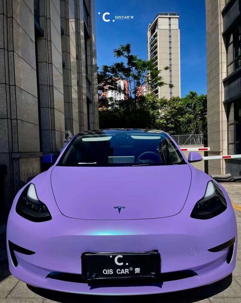 特斯拉Model3汽车贴膜EKFILM-EK改色膜陶瓷冰川蓝