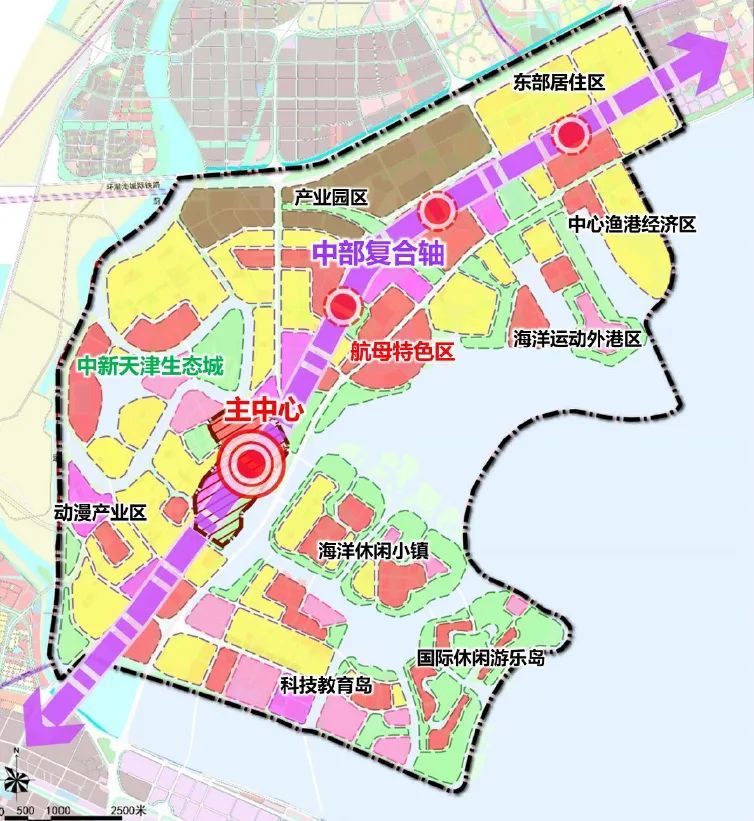 中新天津生态城 地图图片