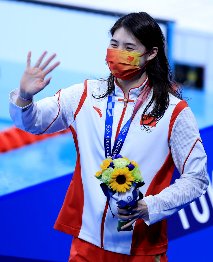 (东京奥运会)游泳—张雨霏获女子100米蝶泳银牌(4)