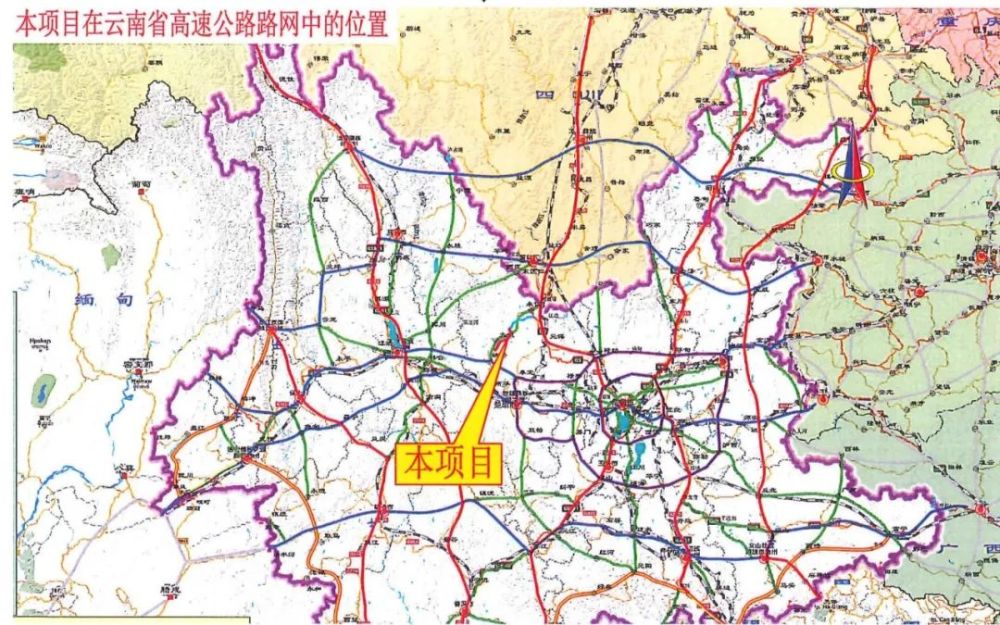 玉楚高速公路路线图图片