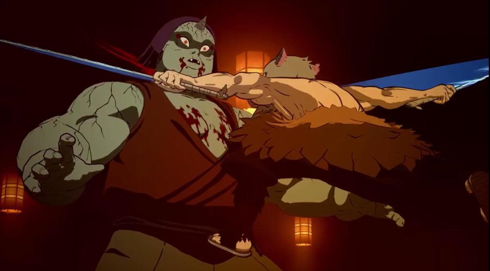 伊之助三名角色在不同的地点探索并战斗,特别是炭治郎所面对的 boss