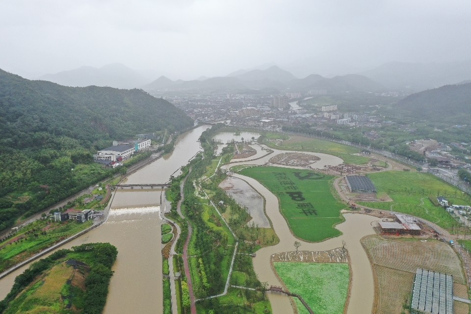 堪比一座小水库奉化龙潭滞洪分洪区滞洪120万立方米