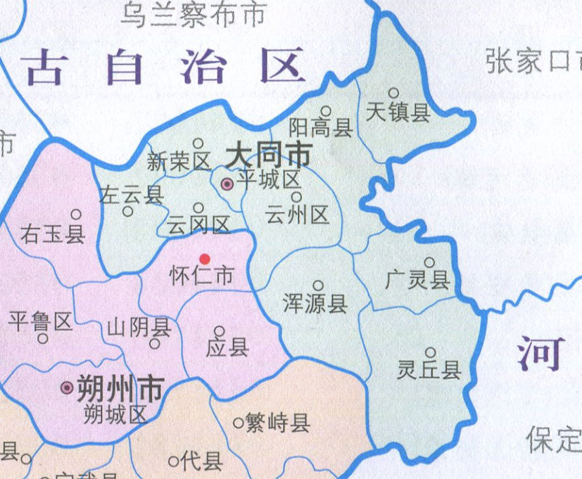 大同市云州区乡镇地图图片
