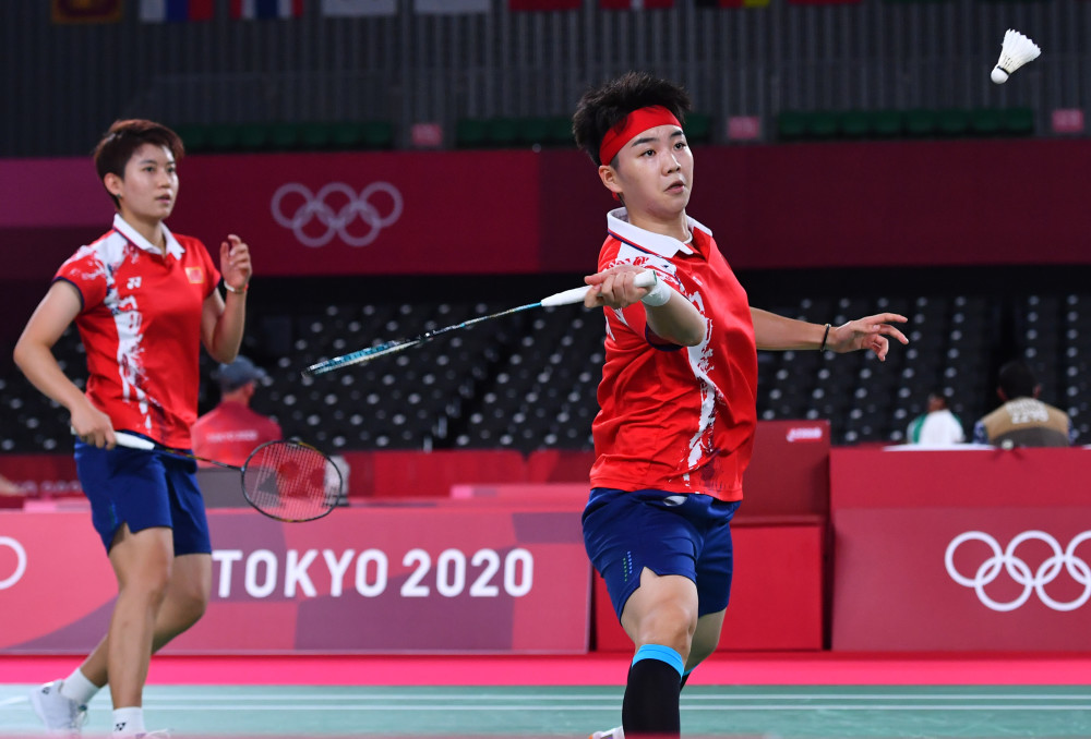 (东京奥运会)羽毛球——女双小组赛:杜玥/李茵晖获胜(2)