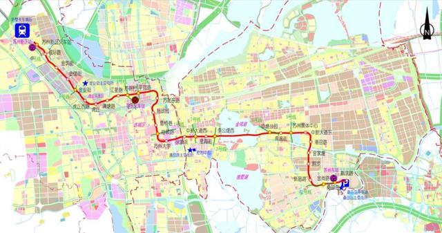 蘇州新建一條地鐵線起於蘇州新區火車站接軌滬寧城際鐵路