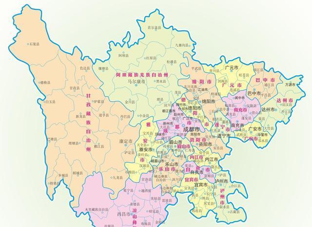 北接的是陕西,甘肃和青海,东面就是重庆,可以发现四川衔接的省会在