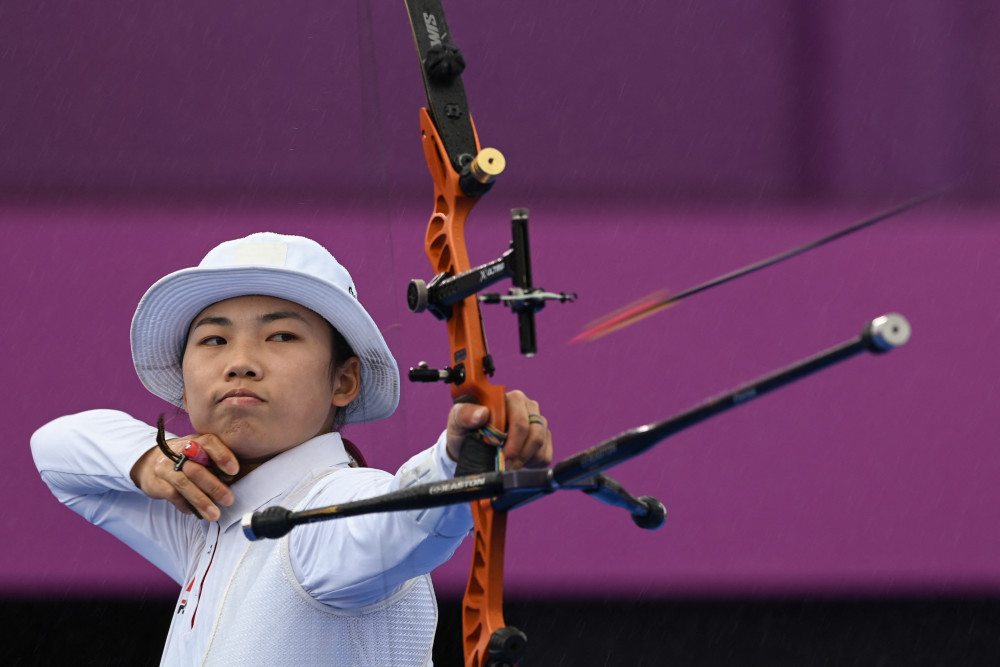 奥运-射箭女子个人赛 杨晓蕾雨中惜败无缘16强