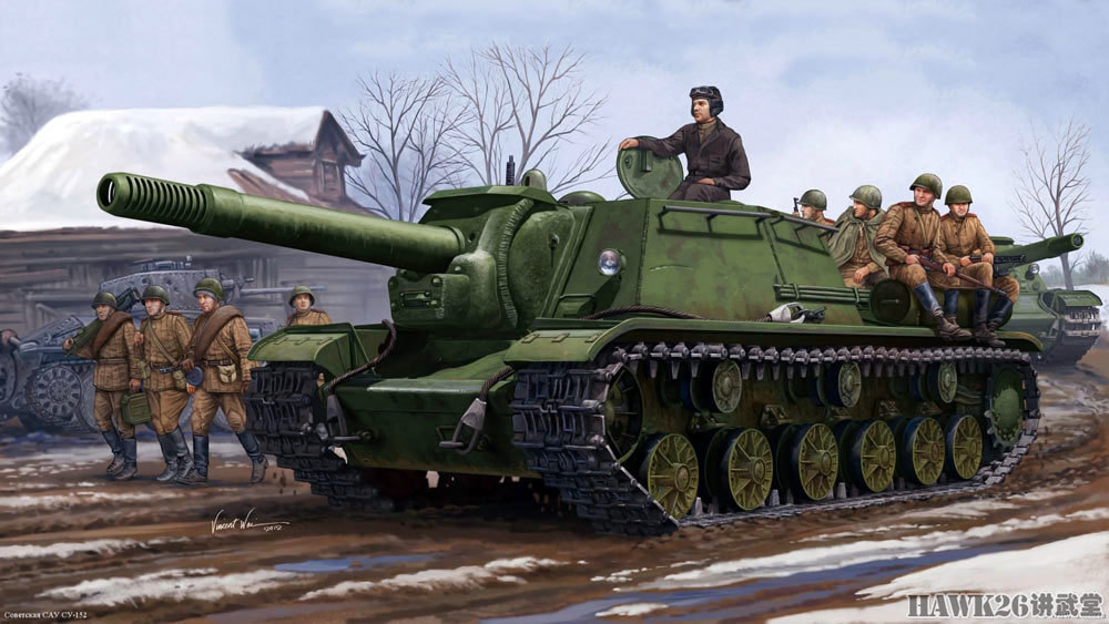 su152自行火炮征战库尔斯克一天损失三分之一击毁虎式坦克