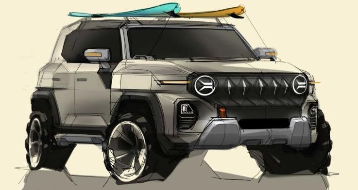 双龙X2000概念车预告图发布！硬派越野风，但怎么越看越像Jeep？