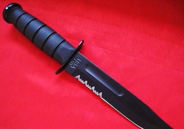 美国卡巴1214标准战术半齿直刀