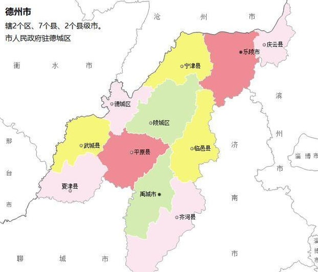 因此,1961年,德州專區重新設立,下轄了樂陵縣,臨邑縣,商河縣,濟陽縣