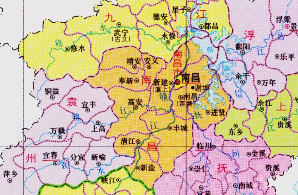 江西省的区划调整11个地级市之一南昌市为何有9个区县